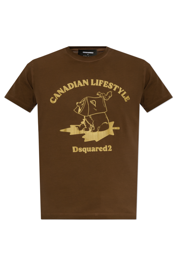 DSQUARED2 - DSQUARED2 Tシャツ ゴールドロゴ ハイブランド